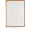 White Abstract Dimensional Wall Art in Brown Frame
